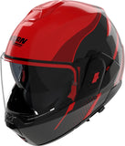Klapphelm Travelling Für Motorrad Nolan N120-1 Rot / Schwarz / Viszerales Rot Fluente 360 Grösse Xxxl