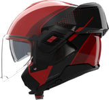Klapphelm Travelling Für Motorrad Nolan N120-1 Rot / Schwarz / Viszerales Rot Fluente 360 Grösse Xxxl