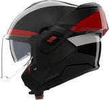 Flip-Up Travelling Motorcycle Helmet Nolan N120-1 Black / Anthracite / Red / White Blocco 357 Size Xl