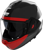 Flip-Up Travelling Motorcycle Helmet Nolan N120-1 Black / Anthracite / Red / White Blocco 357 Size Xl