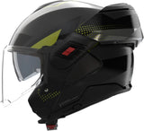 Klapphelm Travelling Für Motorrad Nolan N120-1 Lavagrau / Schwarz / Impulsgrün Ciclone 362 Grösse Xxxl