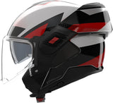 Klapphelm Travelling Für Motorrad Nolan N120-1 Weiß / Schwarz / Rot Ciclone 363 Grösse Xs