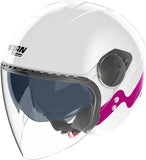 Urban-Helm Commuting Für Motorrad Nolan N20-2 Visor Weiß / Fuchsia Zefiro 342 Grösse M