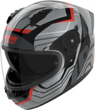 Integralhelm Speeding Für Motorrad Nolan N60-6 Schwarz / Grau / Rot Eclettico 351 Grösse Xxs