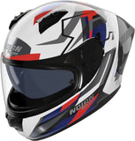 Integralhelm Speeding Für Motorrad Nolan N60-6 Sport Weiß / Blau / Rot Corsa 355 Grösse S