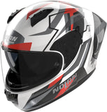 Integralhelm Speeding Für Motorrad Nolan N60-6 Sport Weiß / Schwarz / Rot Corsa 356 Grösse Xxxl