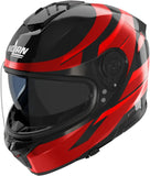 Integralhelm Speeding Für Motorrad Nolan N80-8 Schwarz / Rot Chrom Fervo 355 Grösse S