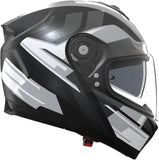 Full-Face Speeding Motorcycle Helmet Nolan N80-8 Schwarz / Weiß / Anthrazit Trittico 359 Size L