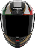 Integralhelm Speeding Für Motorrad Nolan X-804 Rs Ultra Carbon Kohlenstoff / Gold / Rot / Grün Metall Piega 367 Grösse Xxl