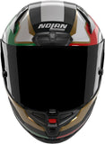 Full-Face Speeding Motorcycle Helmet Nolan X-804 Rs Ultra Carbon Carbon / Gold / Red / Green Metal Piega 367 Size L